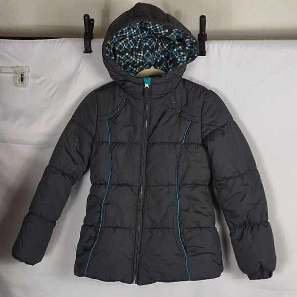 London Fog Girls Hoodie Puffer Jacket - Picture 1 of 8